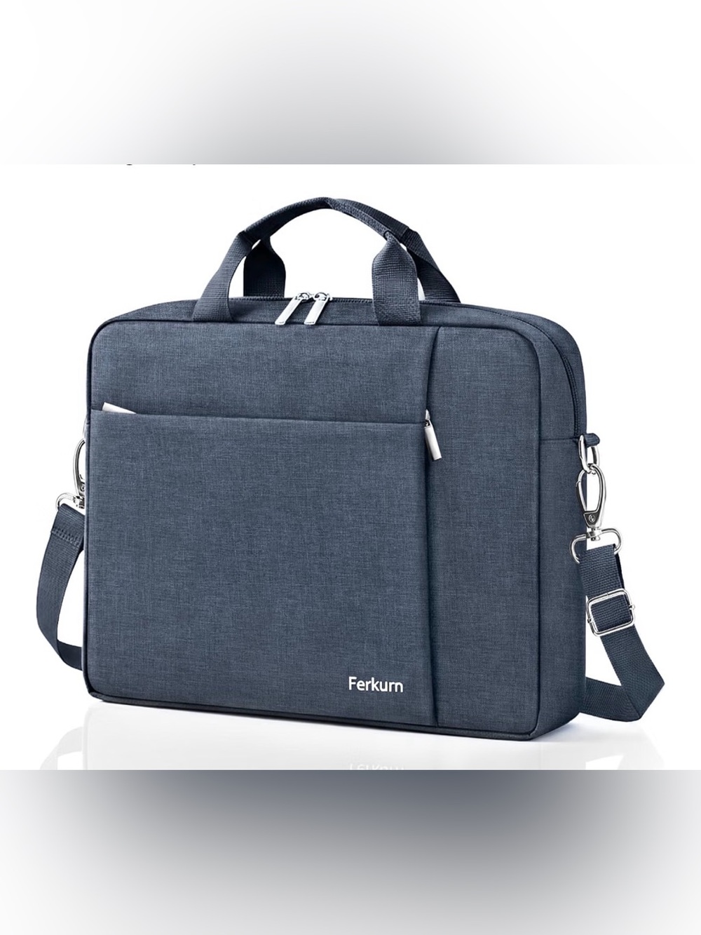 Gray 17–17.3” Laptop Bag with Shoulder Strap